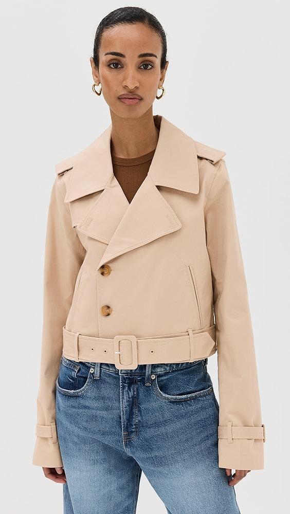 Good American Chino Crop Trench Coat | Shopbop Product Image