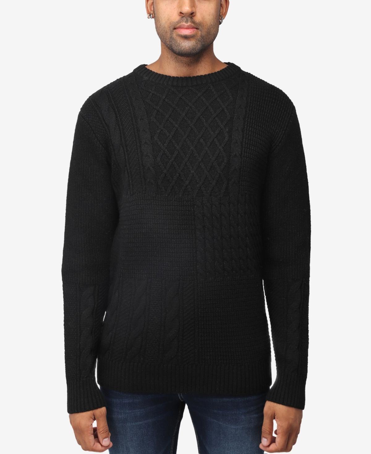 X-Ray Mens Crewneck Mixed Texture Sweater Product Image