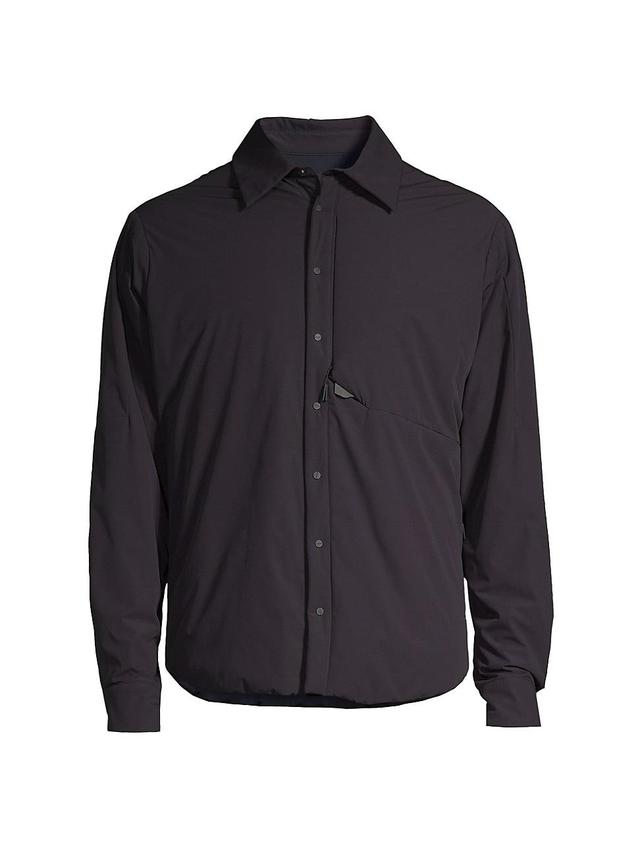 Mens Padded Long-Sleeve Shirt Jacket Product Image