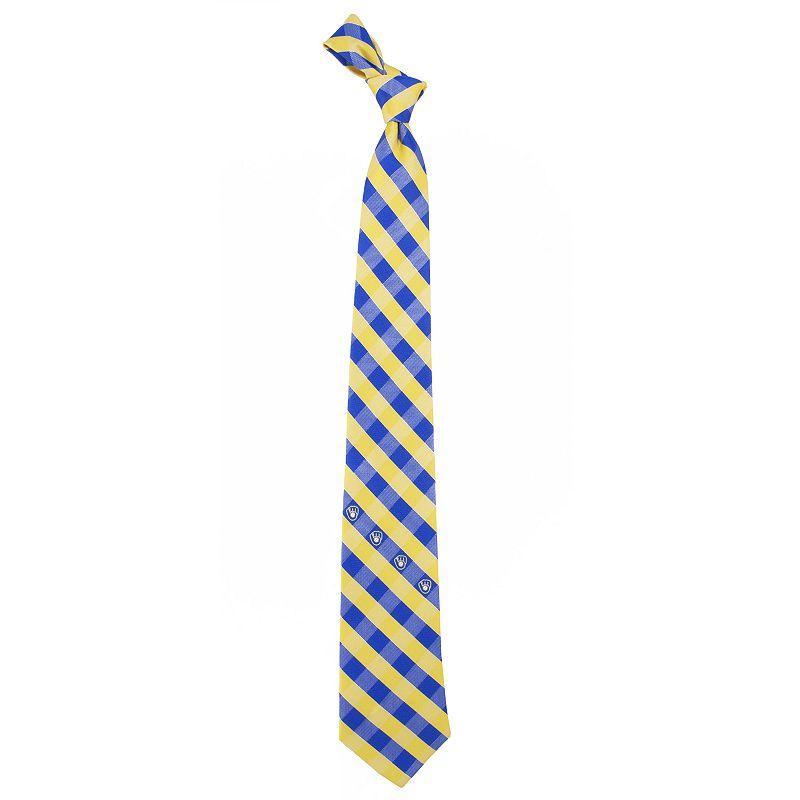 Adult MLB Check Woven Tie, Blue Product Image