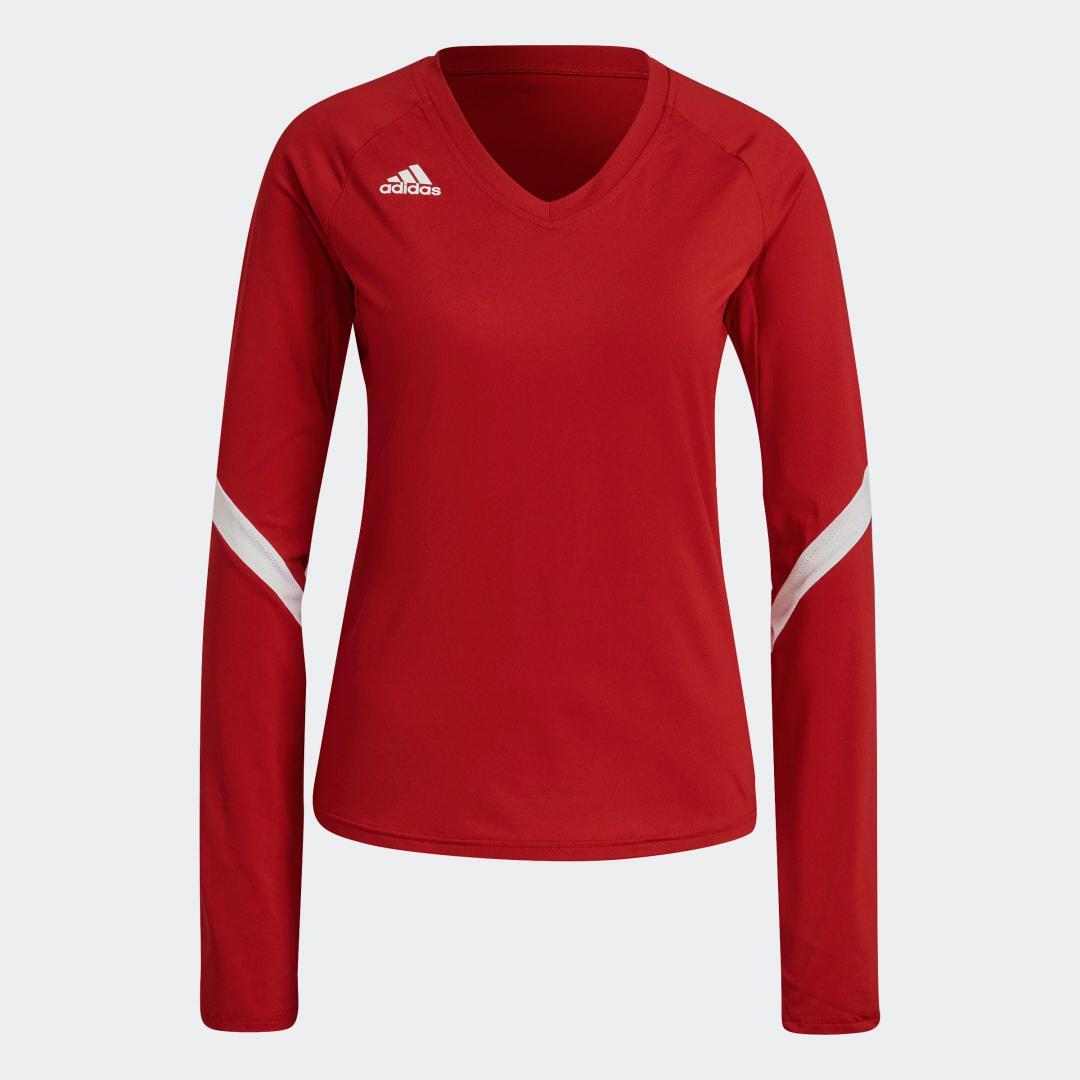 adidas Quickset Long Sleeve Jersey Team Navy S Womens Product Image