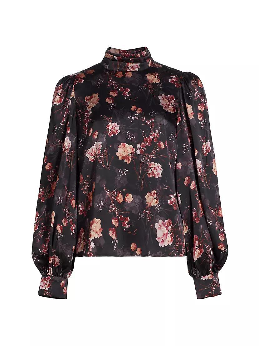 Nury Floral Silk Blouse Product Image