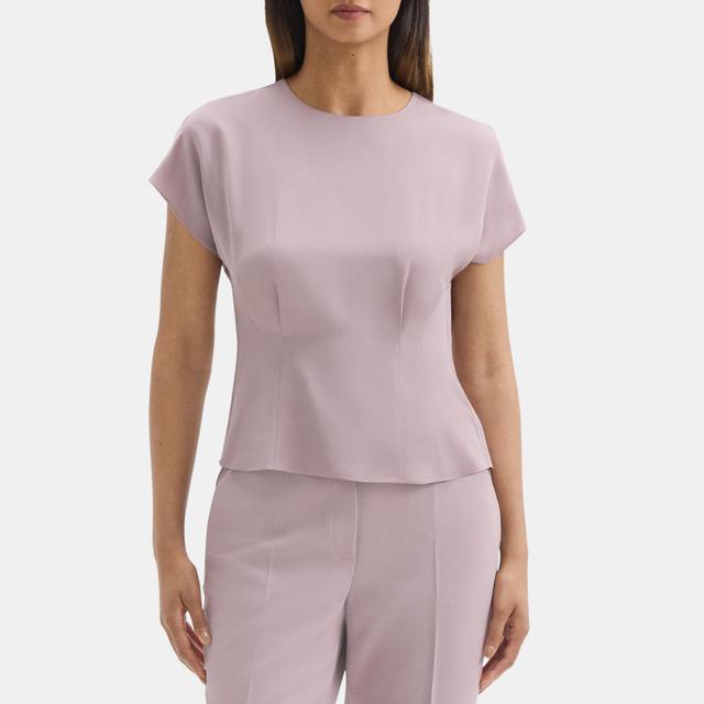 Silk Peplum Top | Theory Outlet Product Image