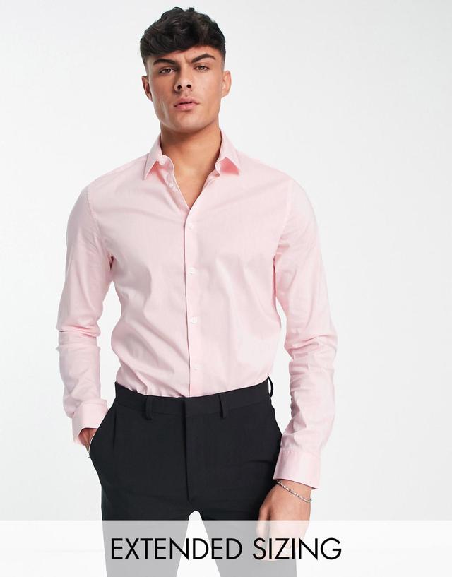 ASOS DESIGN stretch slim fit work shirt Product Image