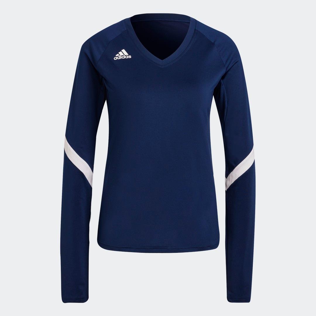 adidas Quickset Long Sleeve Jersey Team Navy S Womens Product Image