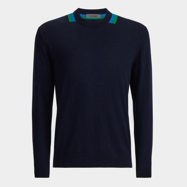 COLOURBLOCK INTARSIA CREWNECK MERINO WOOL SWEATER Product Image