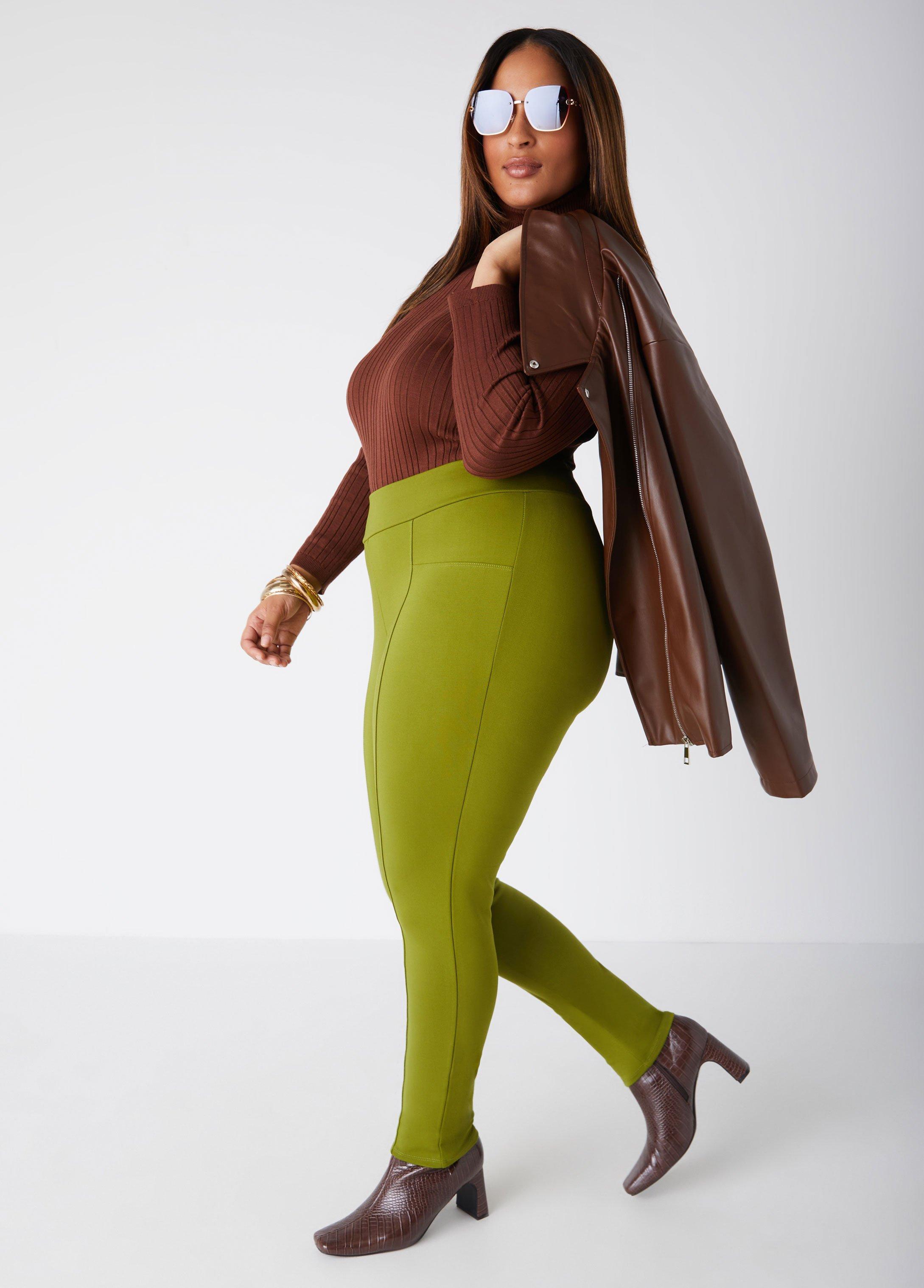 High Rise Seamed Ponte Leggings Product Image