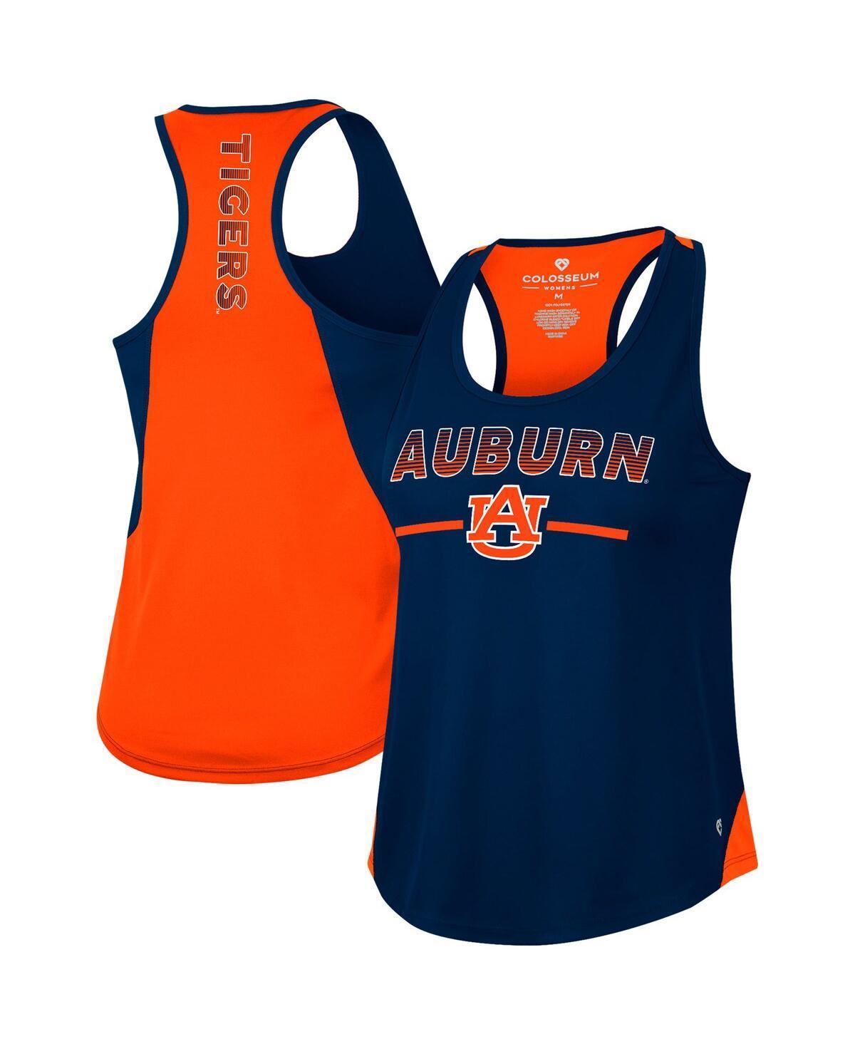 Womens Colosseum Auburn Tigers Sachs 2-Hit Scoop Neck Racerback Tank Top Blue Product Image