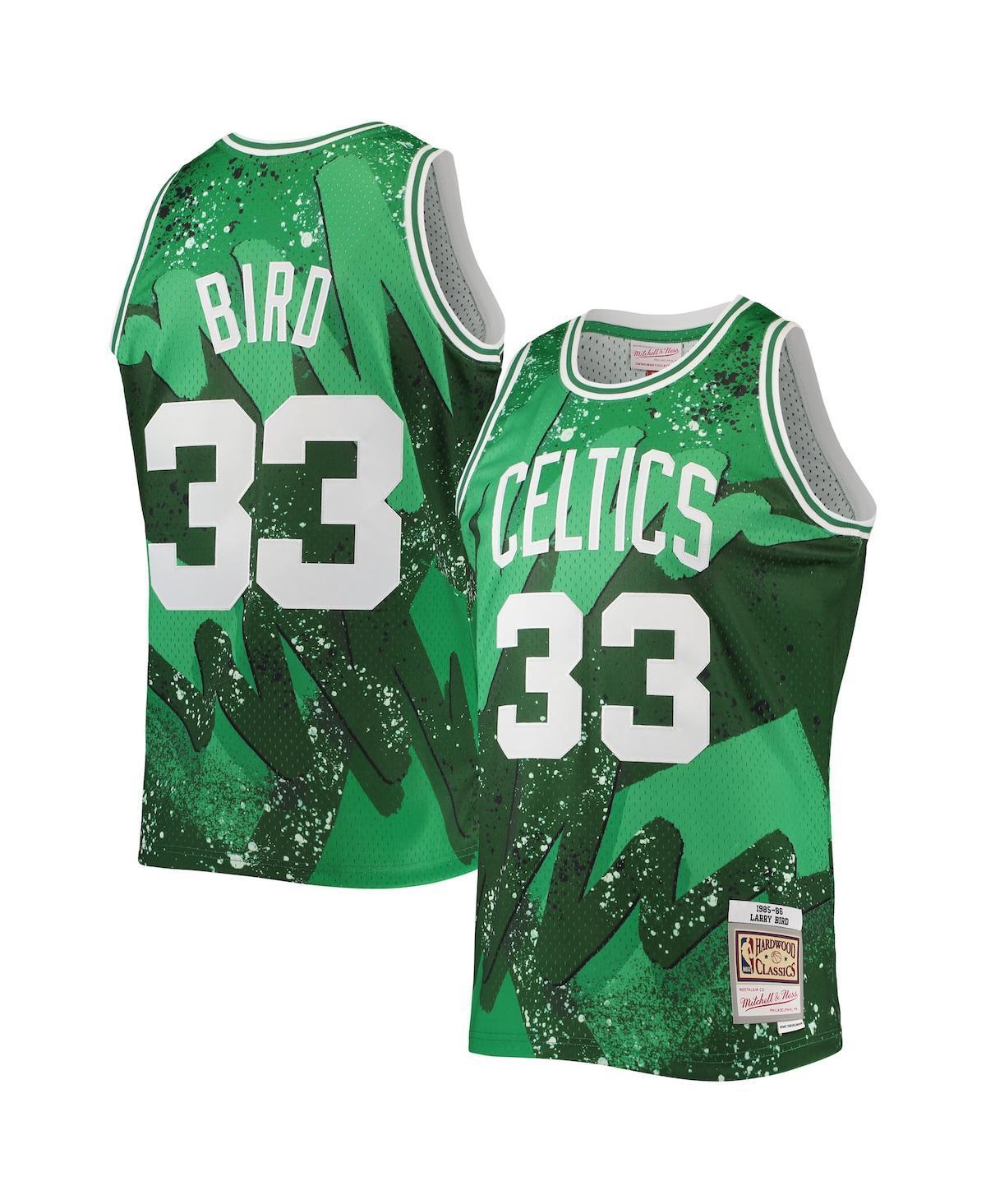 Mens Mitchell & Ness Larry Bird Green Boston Celtics Hardwood Classics 1985 Hyper Hoops Swingman Jersey - Green Product Image