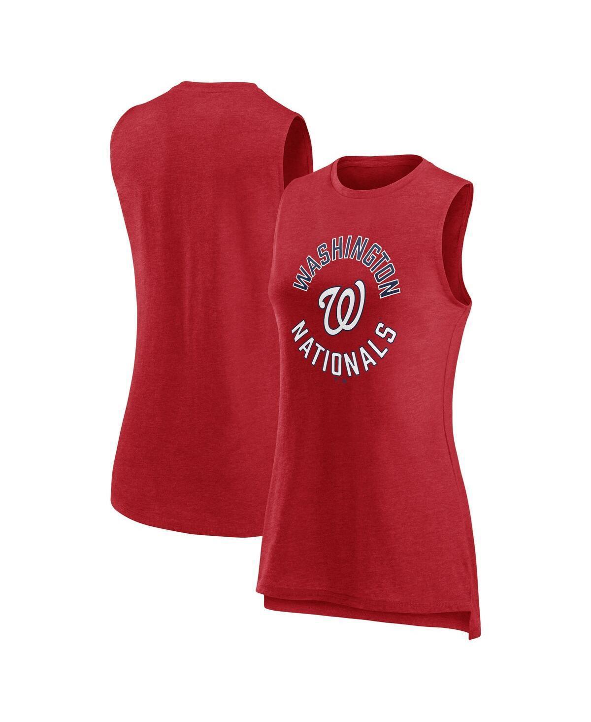 Womens Fanatics Branded Heather Washington Nationals What Goes Around Tank Top Product Image