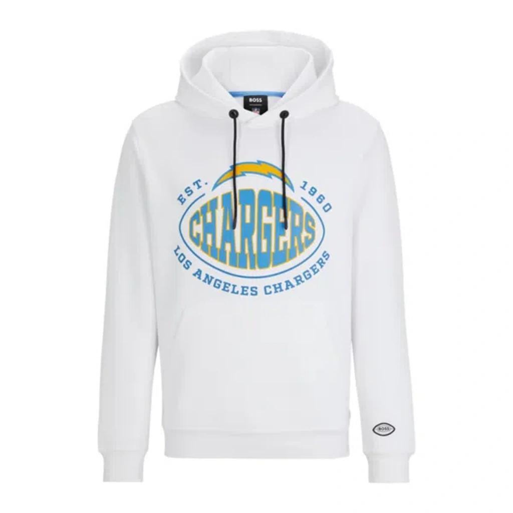 HUGO BOSS Boss X Nfl Cotton-blend Hoodie With Collaborative Branding In Chargers Product Image