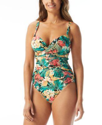 Coco Reef Womens Enrapture Printed Wrap One-Piece Swimsuit Product Image