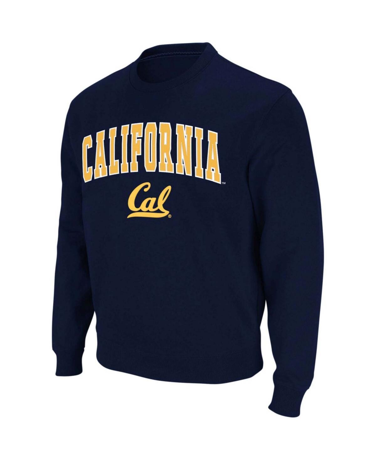 Mens Navy Cal Bears Arch Logo Crew Neck Sweatshirt Product Image