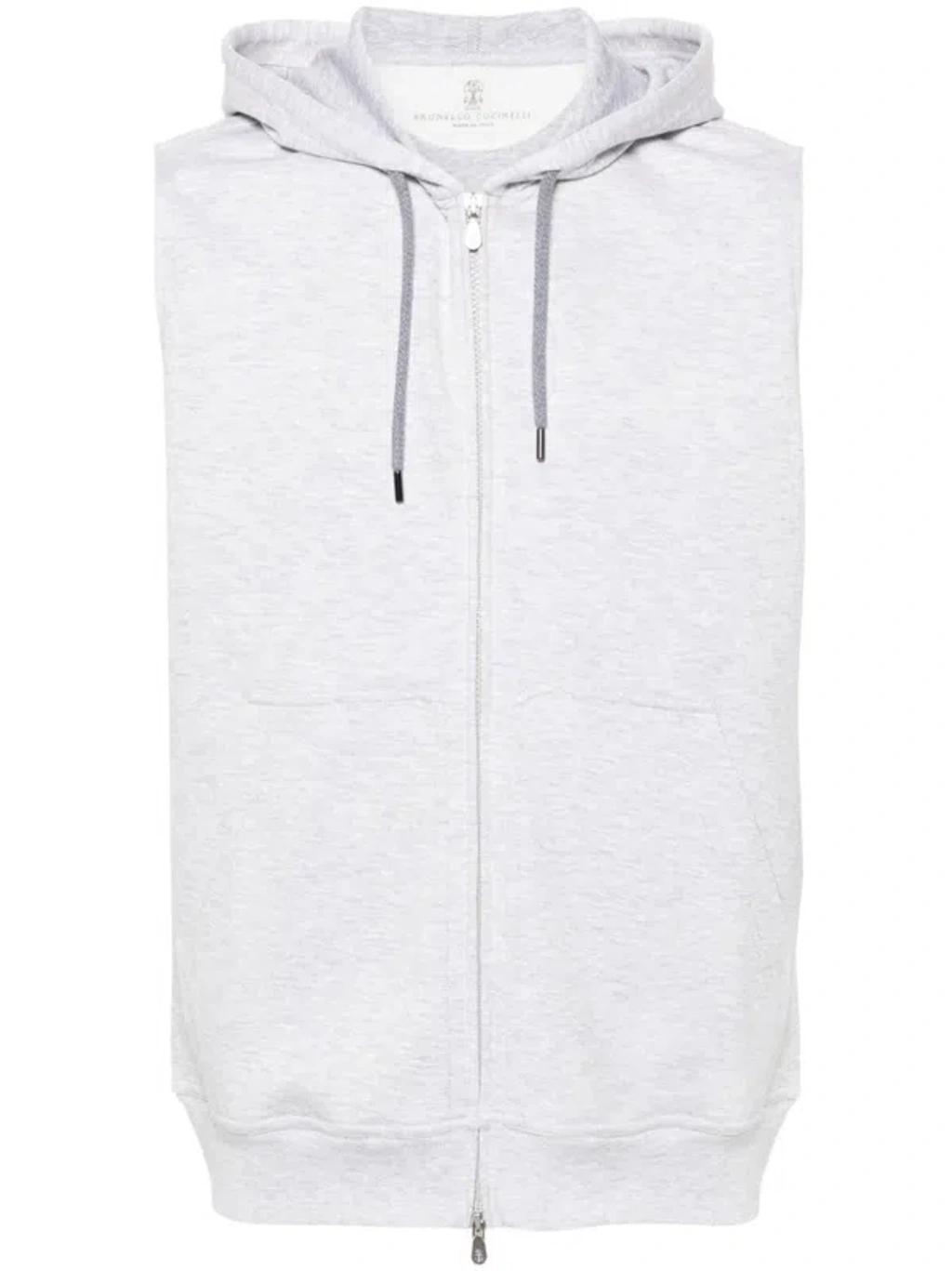 BRUNELLO CUCINELLI Zip-up Hoodie In Gray Product Image