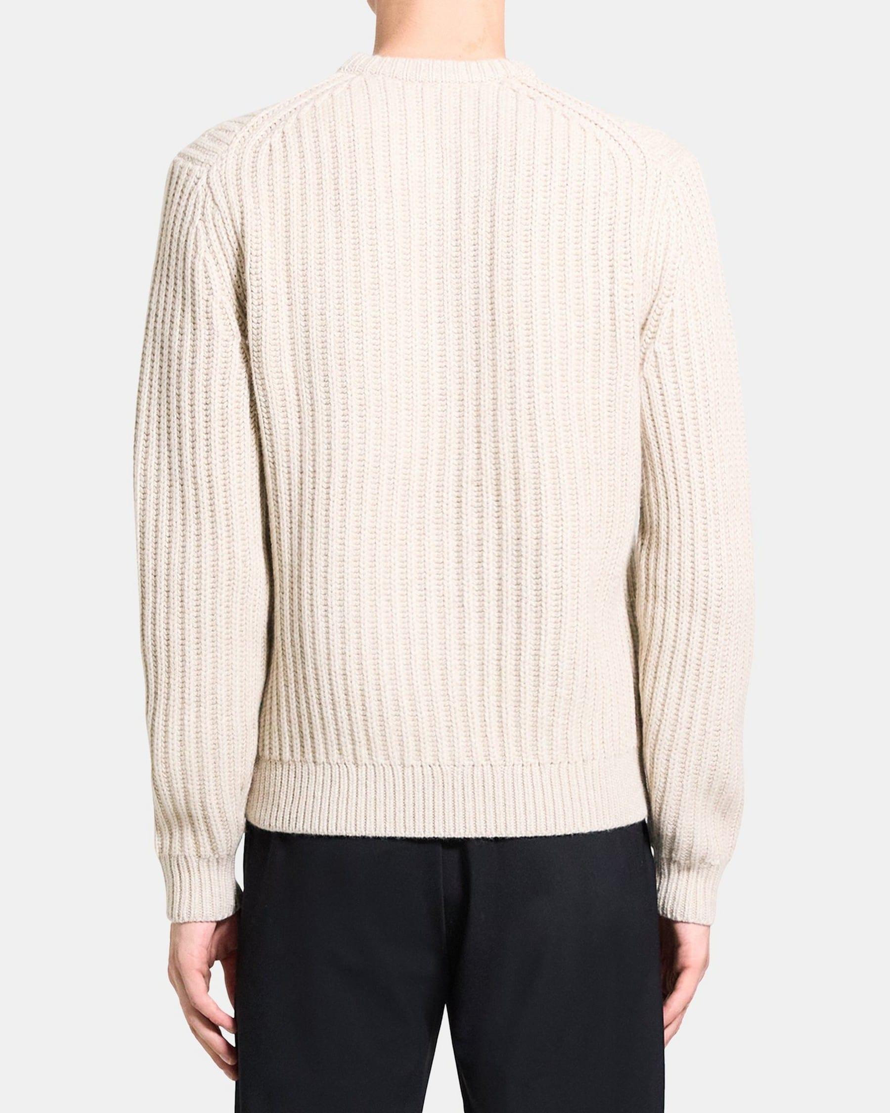 Crewneck Sweater in Cable Knit Product Image