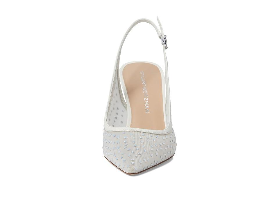 Stuart Weitzman Womens Emilia Mesh Embellished 85 Slingback Pumps Product Image