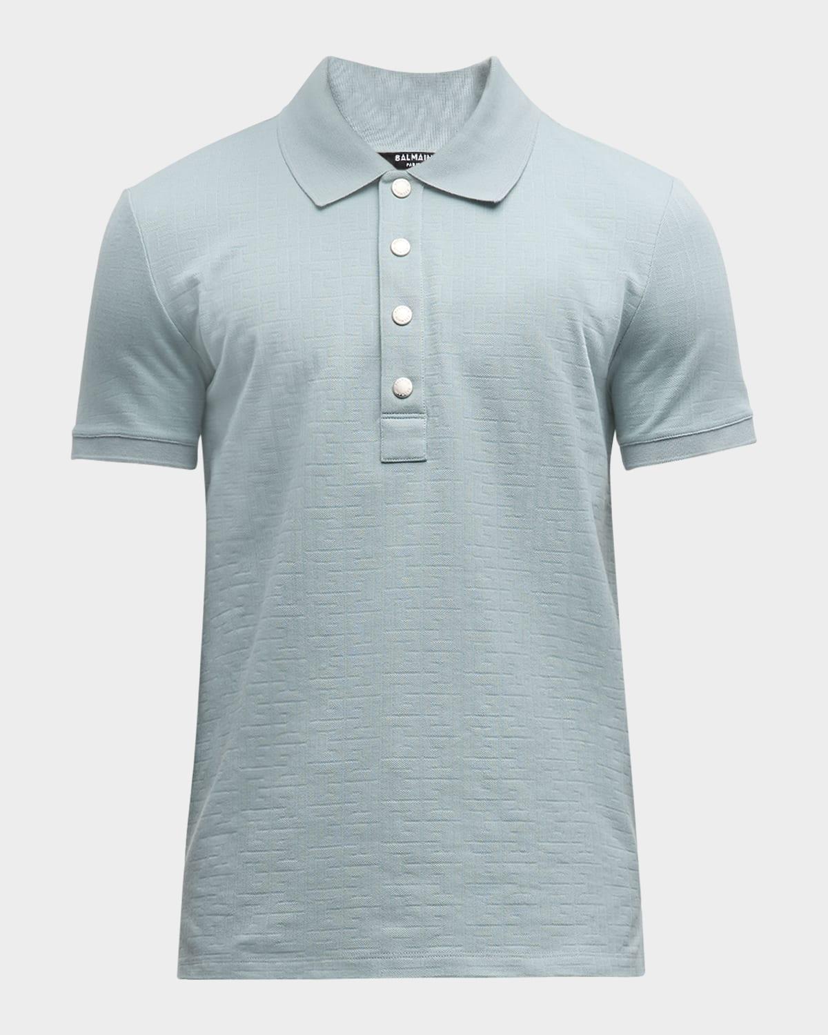 Men's Monogram Pique Polo Shirt Product Image