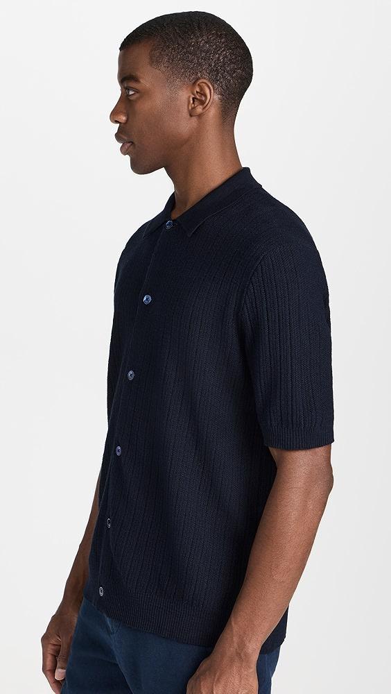 NN07 Nolan Knit Button Down Shirt | Shopbop Product Image