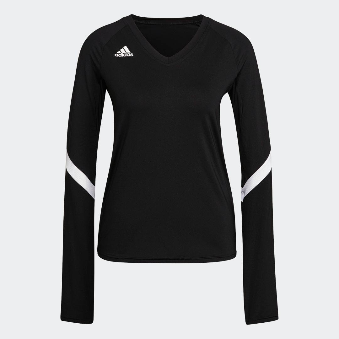 adidas Quickset Long Sleeve Jersey Team Navy S Womens Product Image