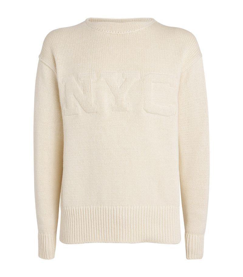 Men's Nyc Cotton & Linen-blend Sweater In Cream Product Image