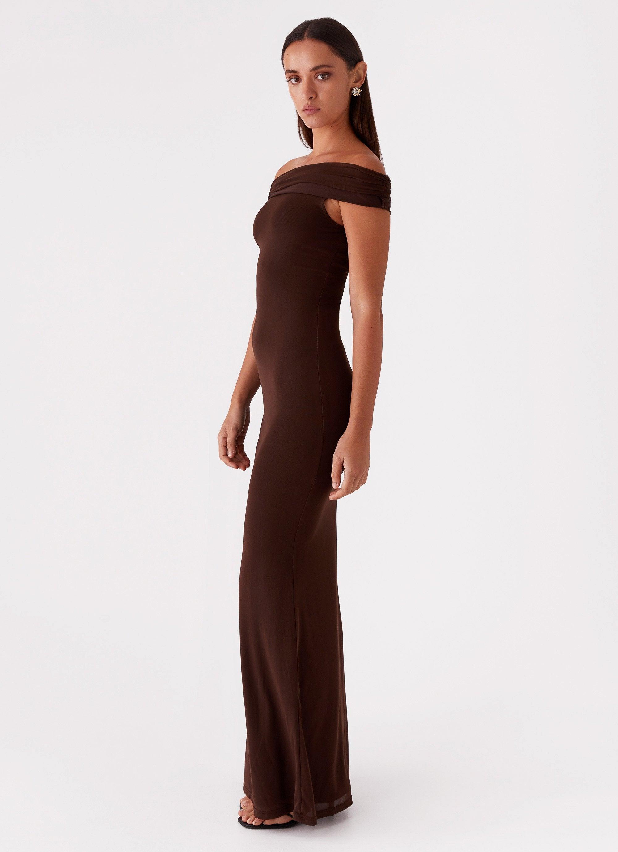 Marilyn Maxi Dress - Chocolate Product Image