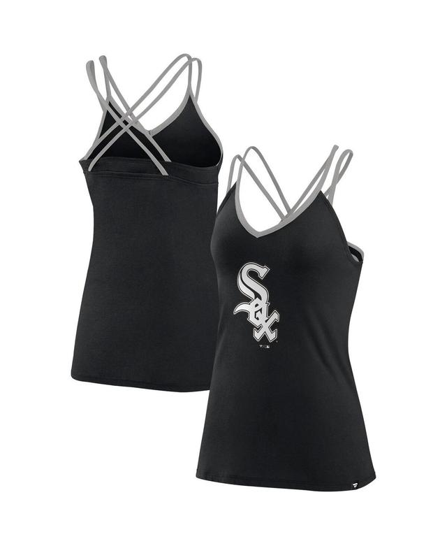 Womens Fanatics Branded Chicago White Sox Barrel It Up Cross Back V-Neck Tank Top Product Image