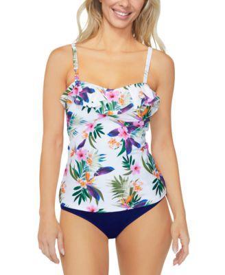 Island Escape Womens Tahiti Tankini Top High Waist Bikini Bottoms Created For Macys Product Image