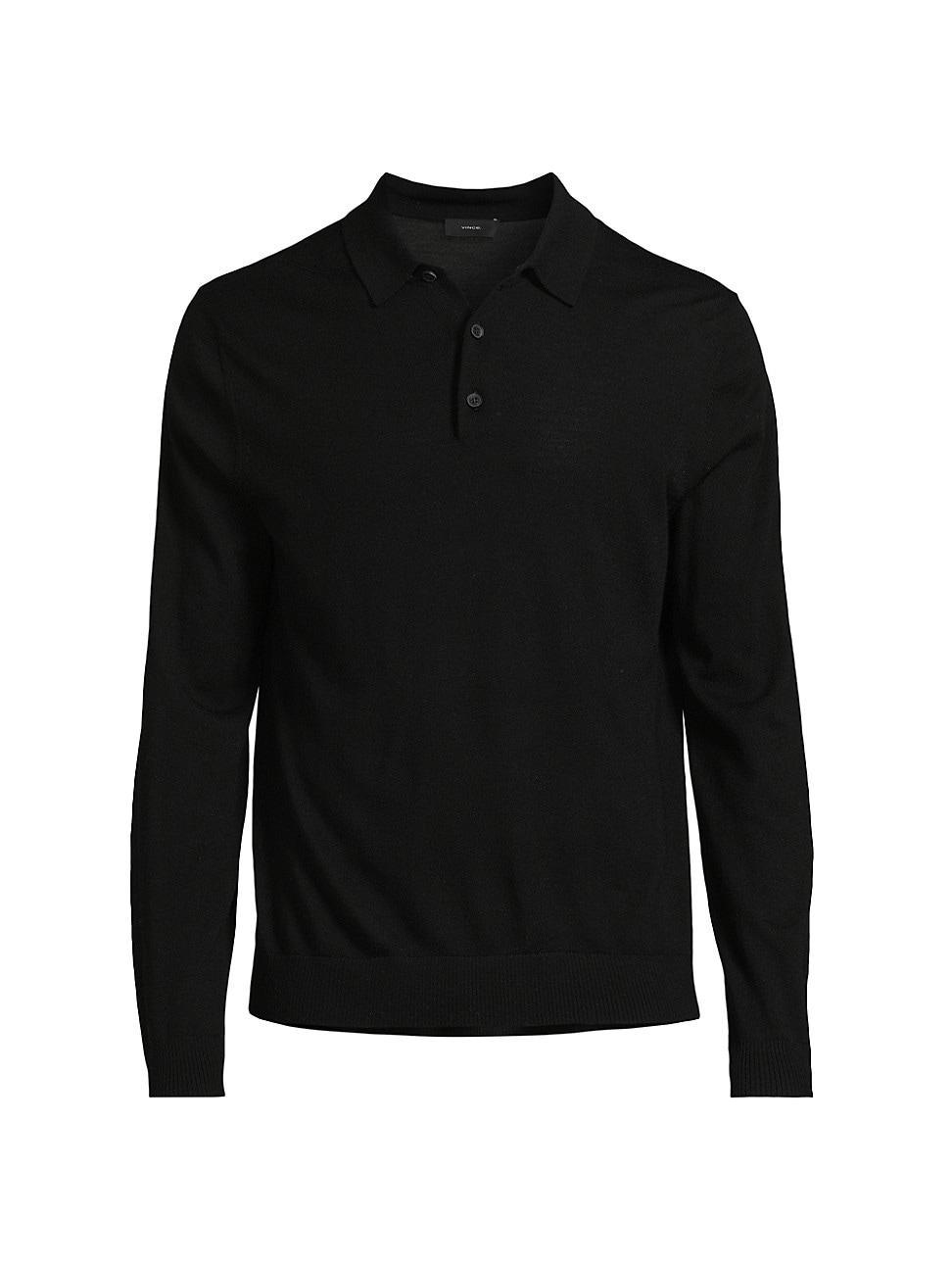 Mens Merino Wool Polo Sweater Product Image