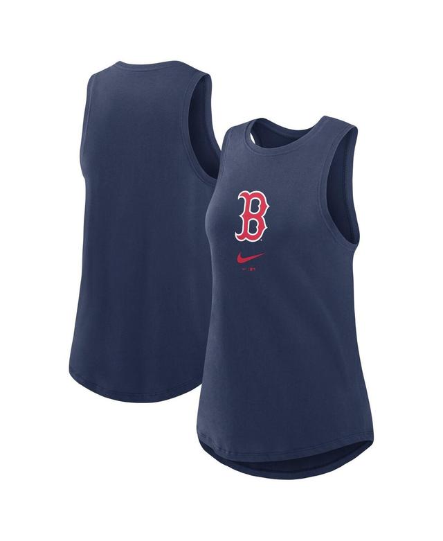 Womens Nike Navy Boston Red Sox Legacy Icon High Neck Fashion Tank Top Product Image