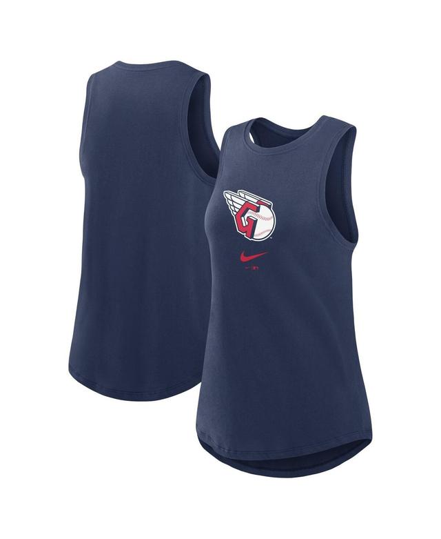 Womens Nike Navy Cleveland Guardians Legacy Icon High Neck Fashion Tank Top Grd Blue Product Image