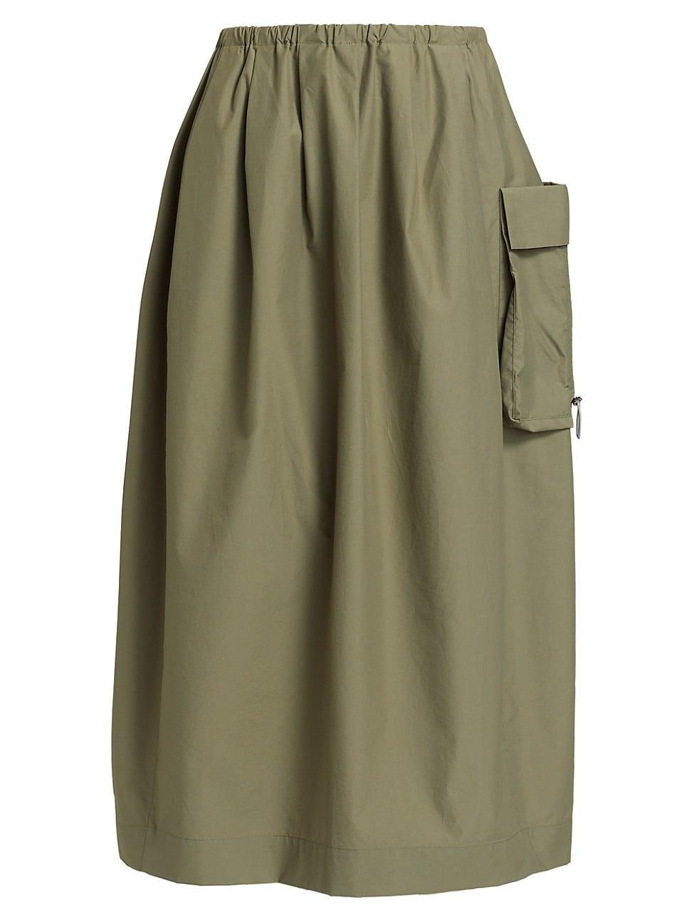 Womens Sartorial Rawness Cotton-Blend Midi-Skirt product image