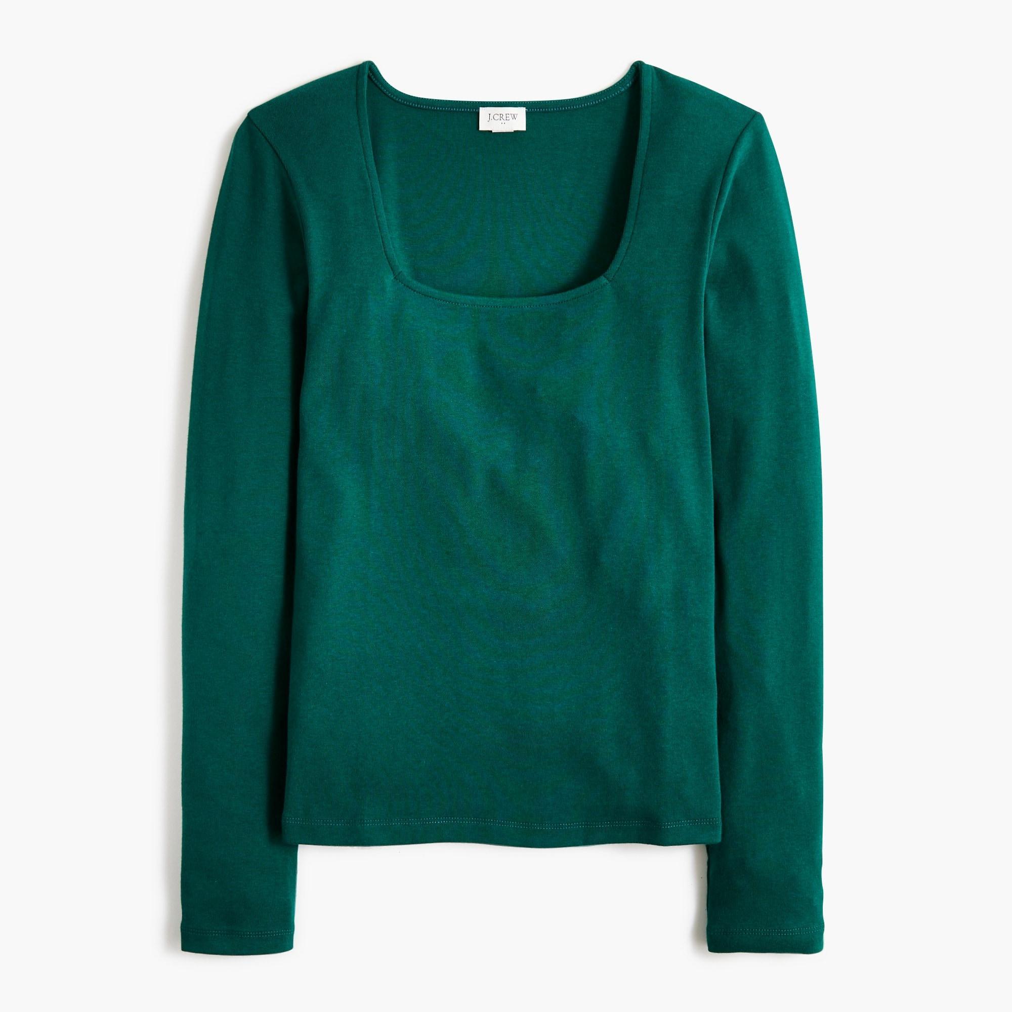 Squareneck long-sleeve top Product Image