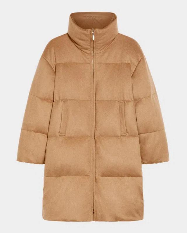 MAX MARA Dante Puffer Camel Wool Coat Product Image