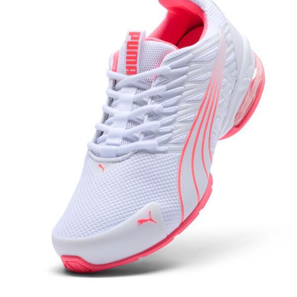 PUMA Voltaic Evo Women's Wide Running Shoes in White/Sunset Glow Product Image