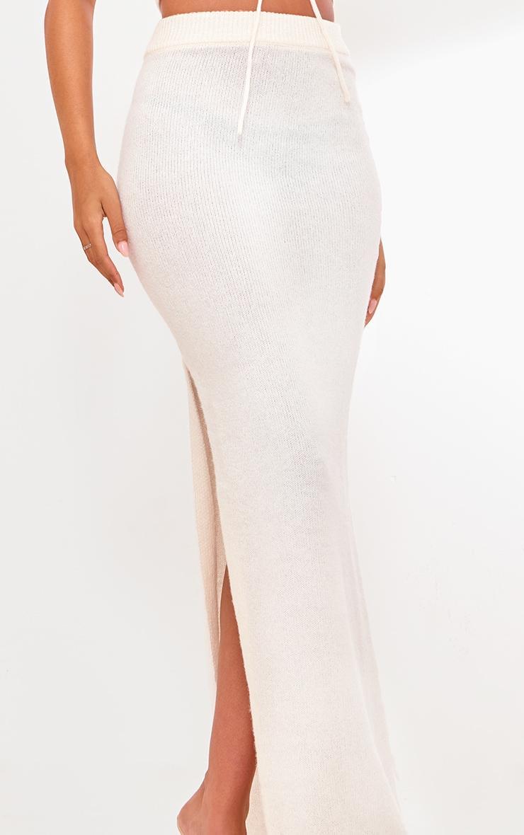 Tall Cream Knit Maxi Skirt Product Image