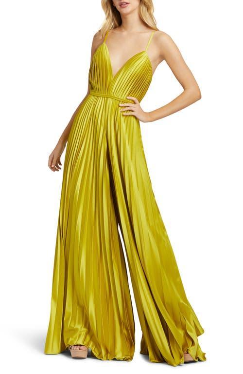 Womens Ieena Pleated Satin Wide-Leg Jumpsuit Product Image