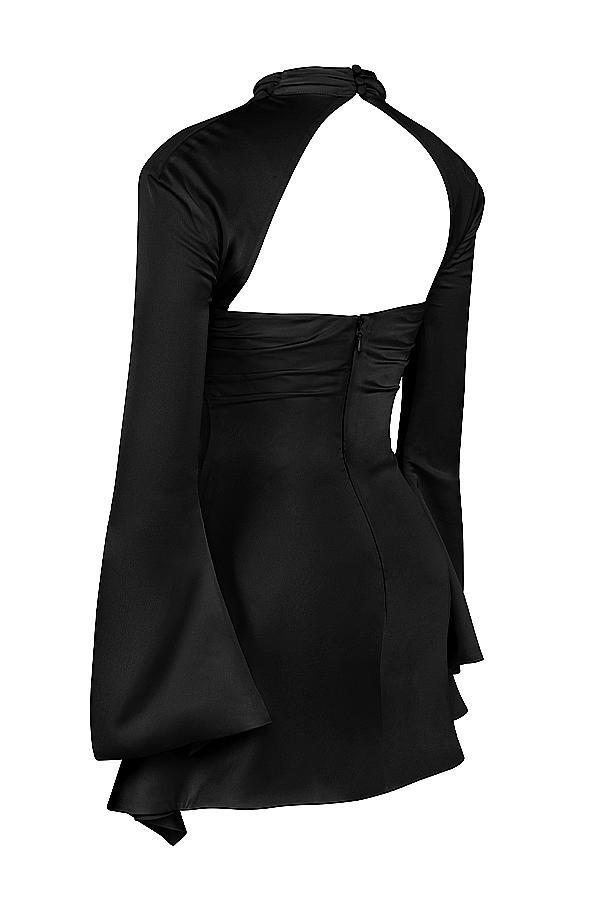 Toira Black Draped Corset Dress Product Image