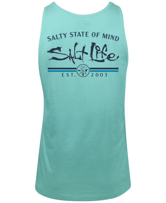 Salt Life Mens Striated Logo Graphic Sleeveless Tank Product Image