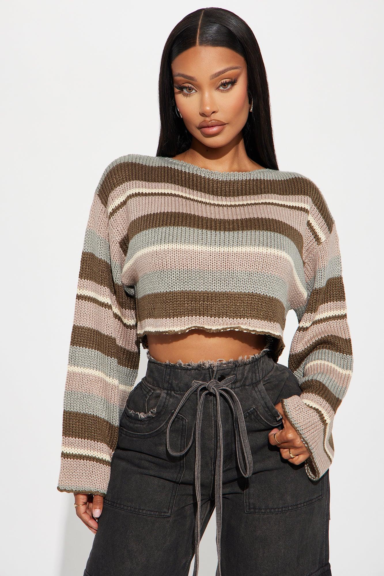 So Typical Color Block Sweater - Brown/combo product image