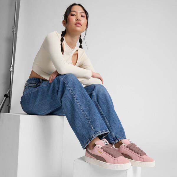 PUMA Suede XL Women's Sneakers in Future Pink/Warm White Product Image