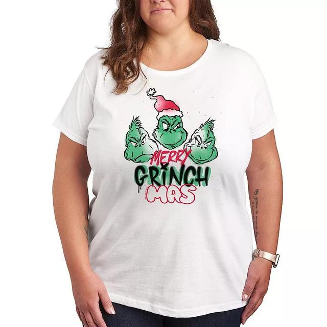 Plus Dr. Seuss The Grinch Merry Grinchmas Graphic Tee, Womens Product Image