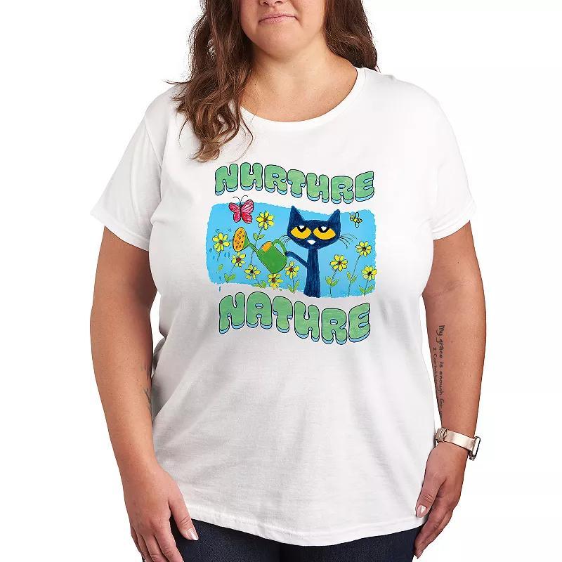 Plus Pete the Cat Nurture Nature Graphic Tee, Womens Product Image