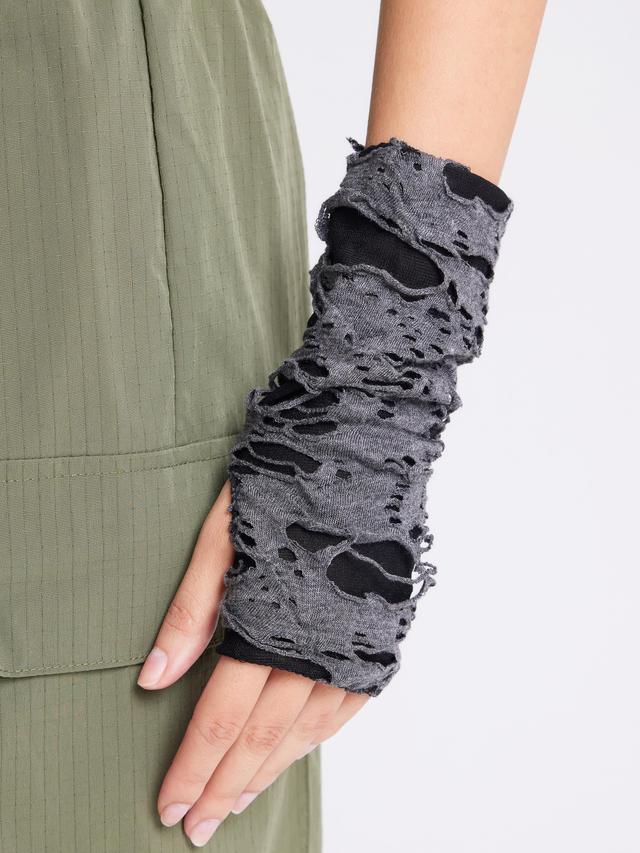 RIPPED FINGERLESS GLOVES Product Image