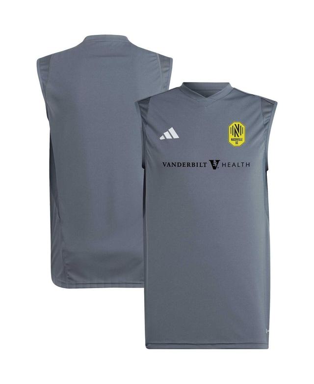 Mens adidas Gray Nashville Sc 2023 On-Field Sleeveless Training Jersey - Gray Product Image