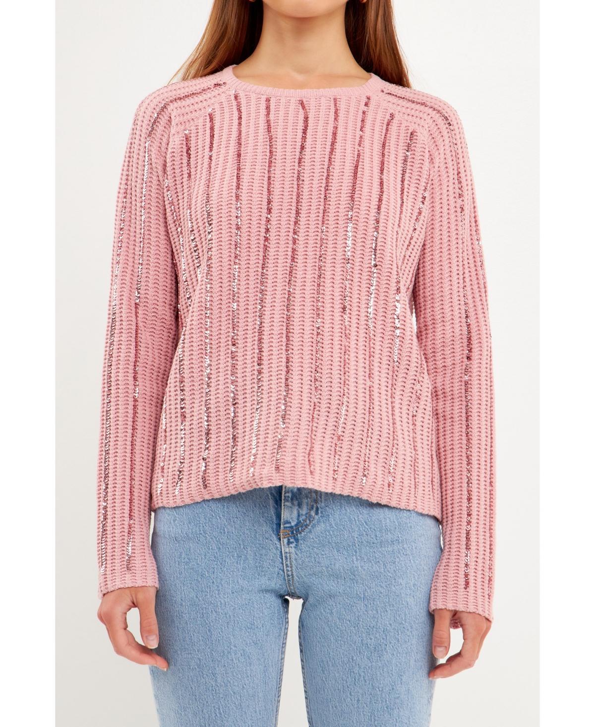 endless rose Womens Sequins Detail Sweater Product Image