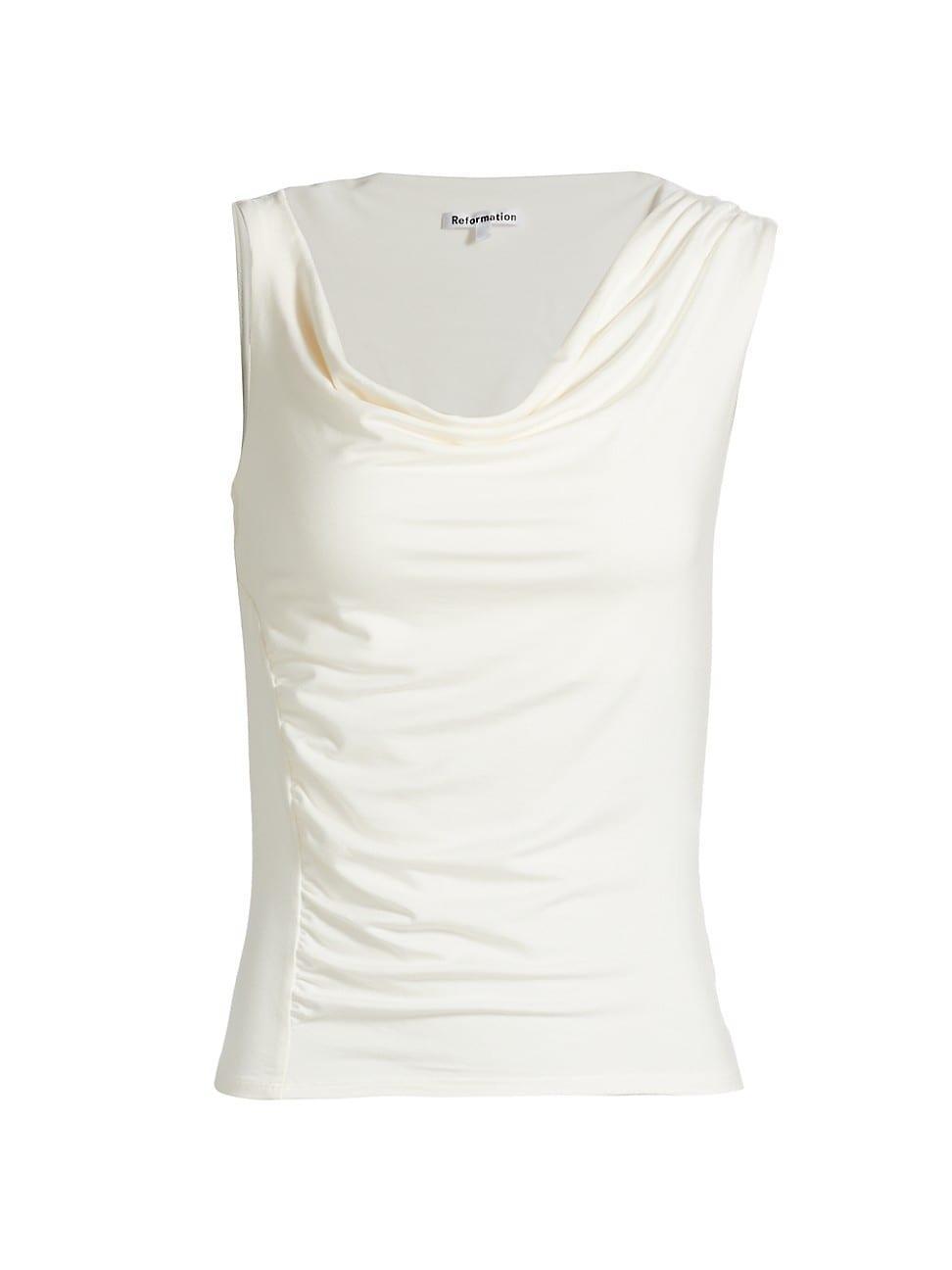 Womens Darla Ruched Knit Sleeveless Top Product Image