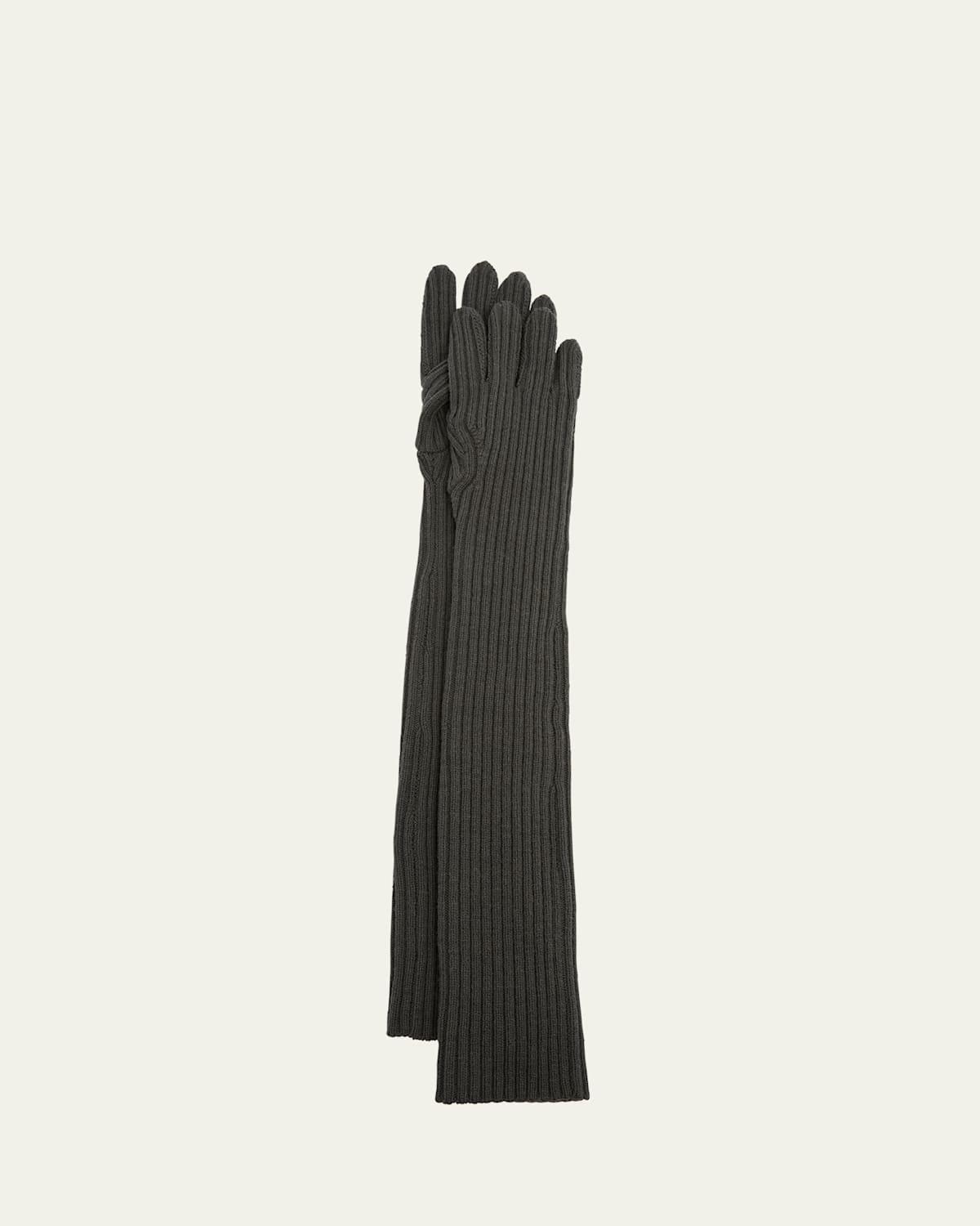 Mens Musk Long Knitted Wool Gloves Product Image