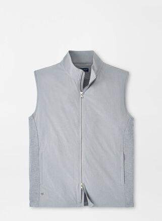 Peter Millar Mens Solstice Performance Hybrid Full-Zip Vest | Color: Gale Grey | Size: L Product Image