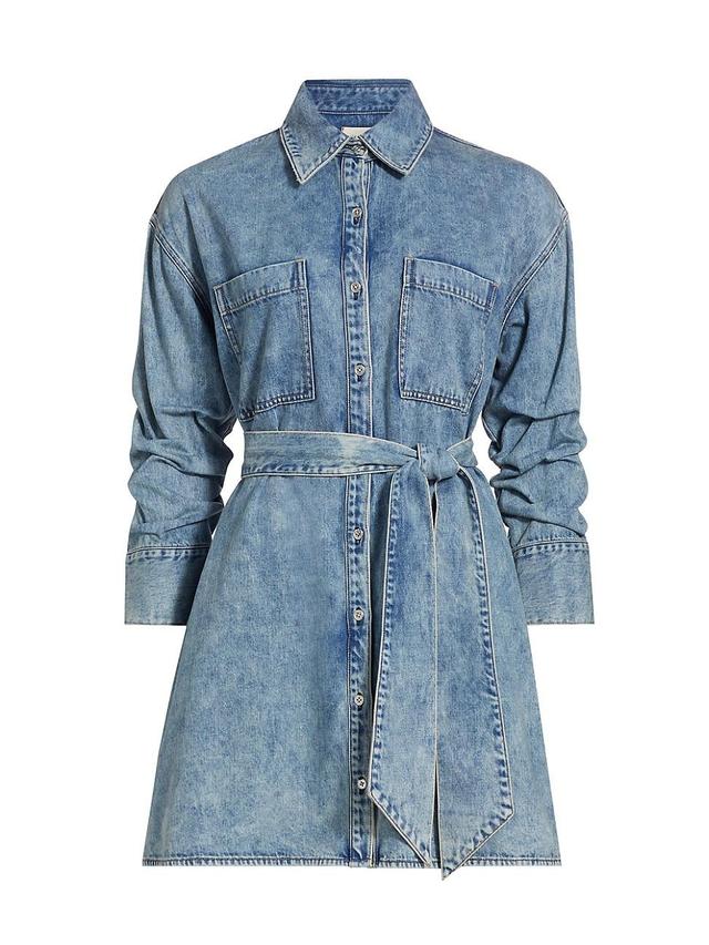 Womens Brigita Denim Long-Sleeve Mini-Shirtdress Product Image