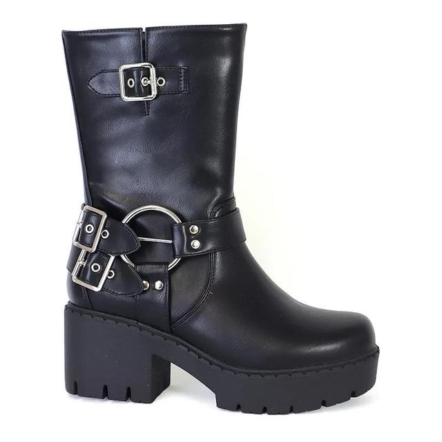 Yoki Blakely Womens Biker Boots Black Product Image